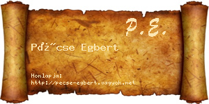 Pécse Egbert névjegykártya